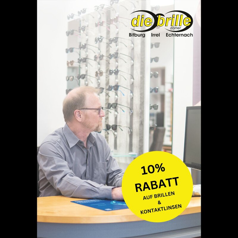10% Rabatt auf Brillen & Kontaktlinsen